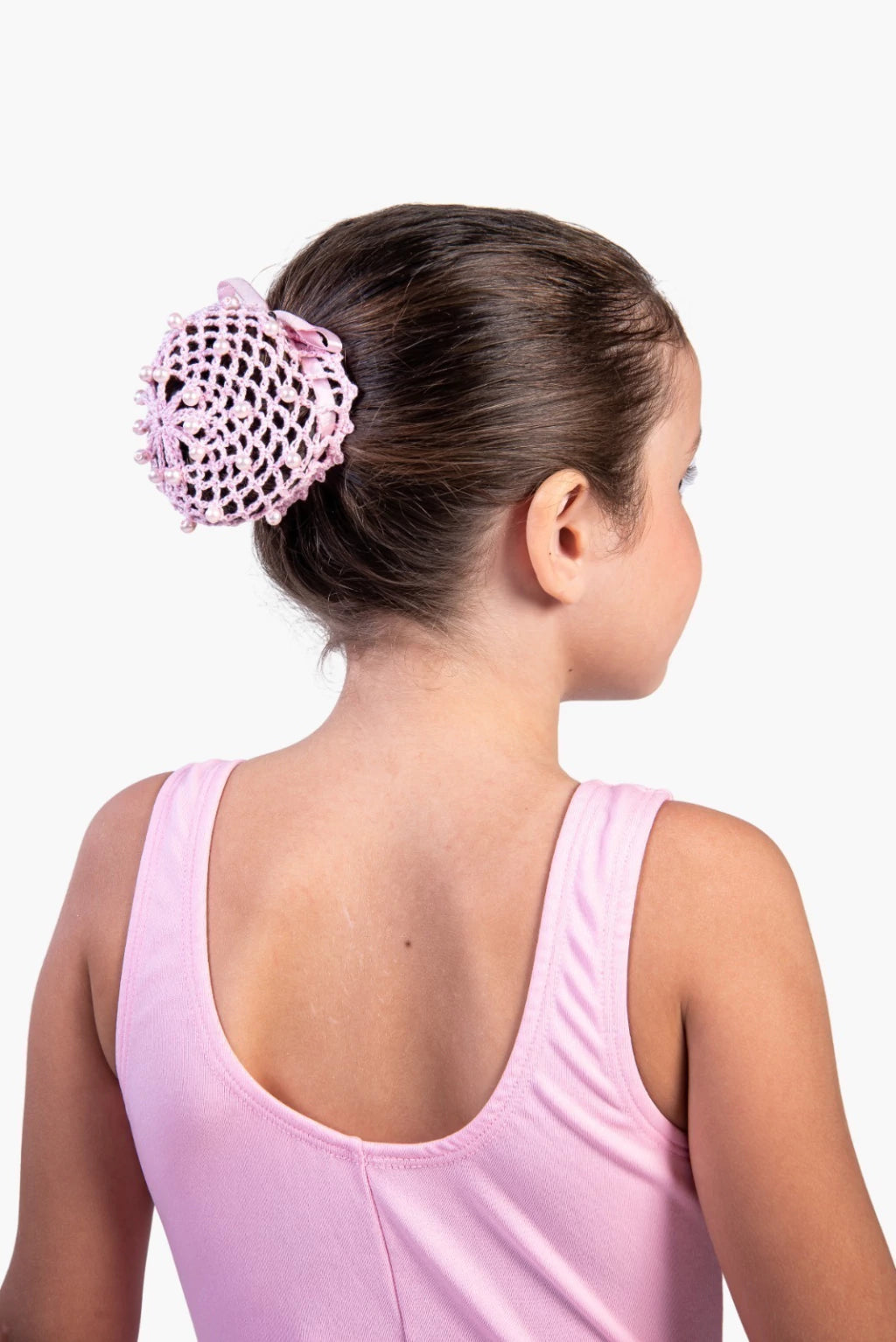 Rede em Crochê com Pérolas e Fita de Cetim